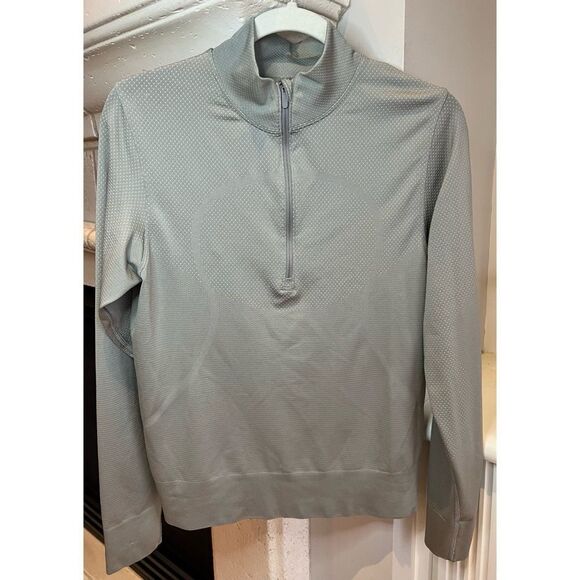 Lululemon Swiftly Tech Relaxed Half Zip Pullover Gull Gray Sage Size Medium - Picture 4 of 10